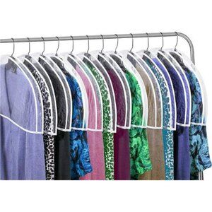Clear Vinyl Shoulder Covers Closet Suit Protects Storage Home Decor Set of 12,